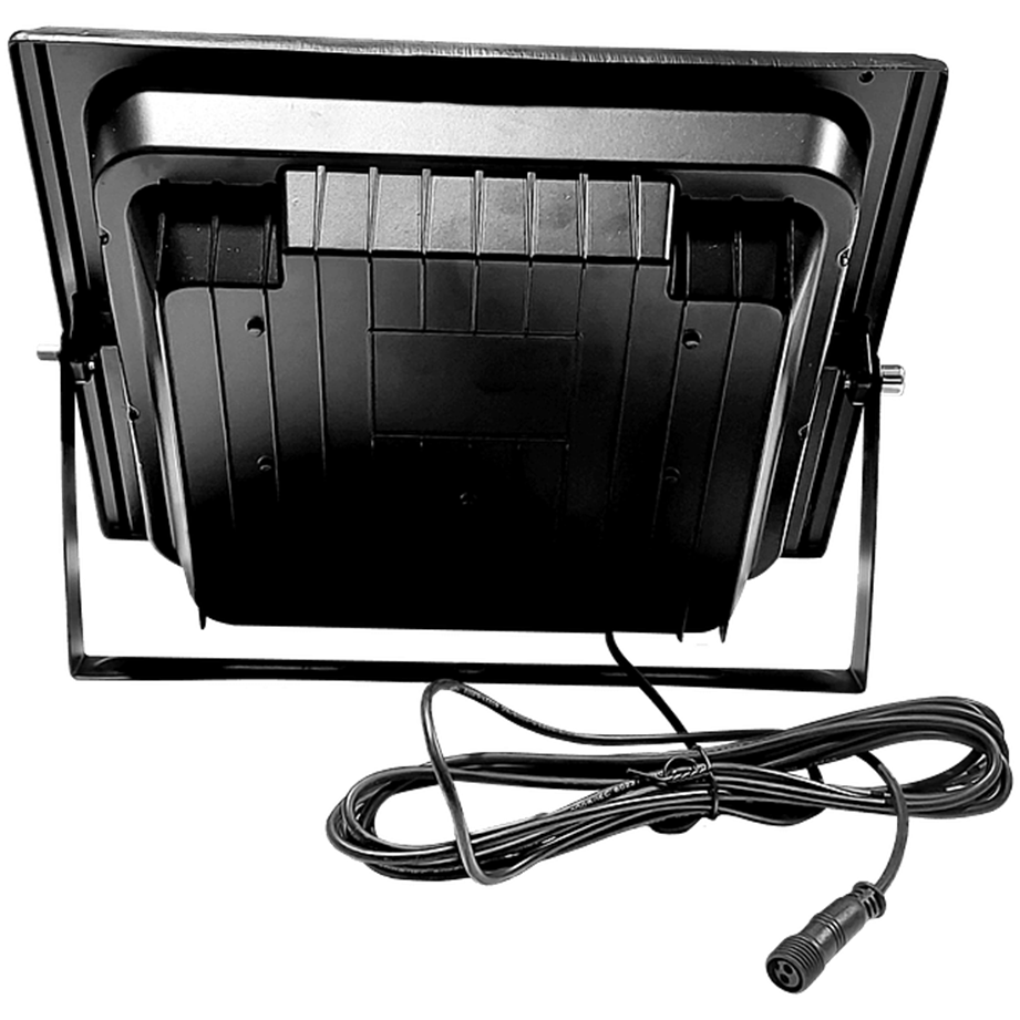 Reflector Led Solar 100w/ip65 Con Panel Luz Fría 6500k Negro Blanco Frío